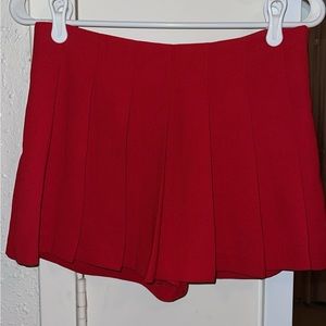 Forever 21 Red Pleated  Skort